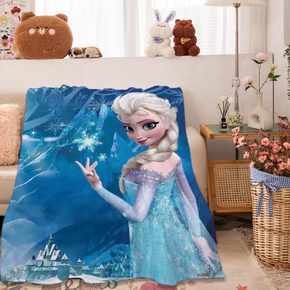 Ice and Snow Princess  Flannel Blanket, Lightweight  Blanket, Sleeping Blanket, Sofa Blanket, Adult Andchildren's Travel Blanket
