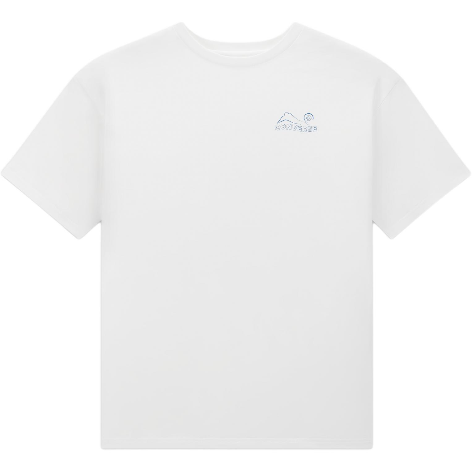 Converse Mountains T Shirt Unisex White 10026680-A01 L