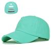 Cap Tongue Duck With Holes Ponytail Washed Baseball Cap Net Cap Cotton Material
