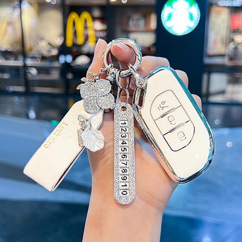 Special Dongfeng Fengxing T5 EVO Key Cover with Simple Pendant Buckle for Fengxing Yacht T5 Automatic Yuanmeng Edition Women's Car
