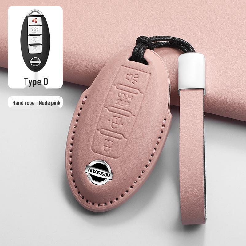 Pinke Schlüsselhülle für Nissan Patrol Y62 5-Tasten Smart-Schlüssel (2018-2019)