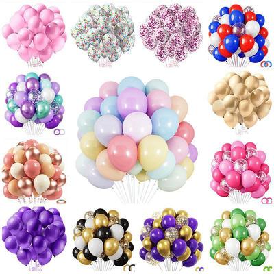 12 Inch 30Pcs Balloon Set Sequined Metal Balloon Set Opening Anniversary Birthday Decoration Balloon