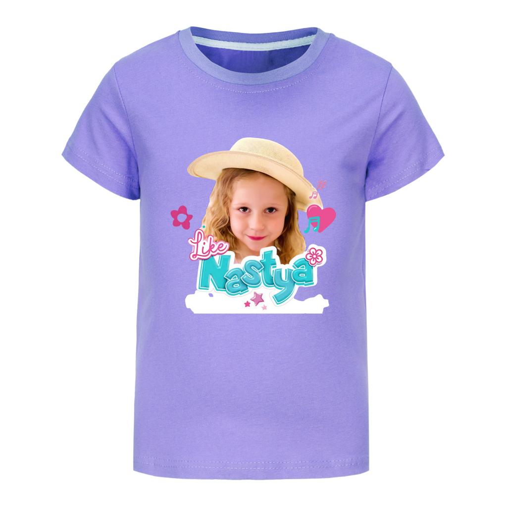 New Nastya Tshirt for Children Cartoon Printed T Shirts Baby Girls Short Sleeves Tops Kids 2026 Summer Clothing Boys Streetwear