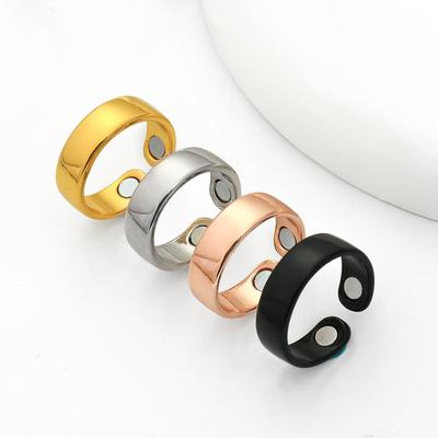 Unisex Couple Magnetic Ring Europe and America Cross-border Personalized Adjustable Open Fashion Finger Accessory