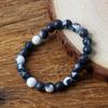 Black White Zebra Jasper Bracelets Men Women Natural Stone Round Bead Yoga Meditation Pink Zebra Energy Jasper Jewelry Pulsera