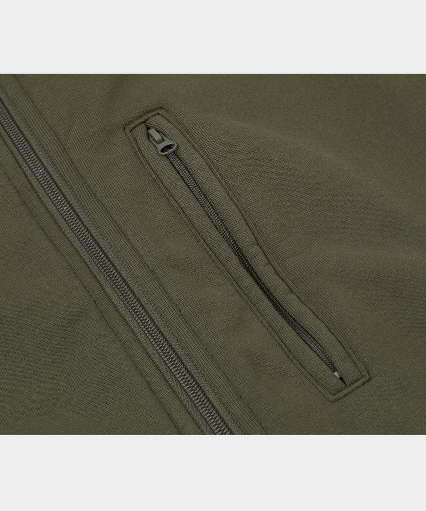 Lettercomo Heavy Cotton Utility Bio Track Jacket Olive