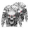 Men's Long Sleeve Neck Sweatshirt with Halloween Print, Casual Loose Fit