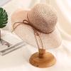 New Holiday Beach Fisherman Hat Seaside Sun Protection Sun Hat Large Brim Bow Woven Straw Hat Women Panama Chapeau Korean