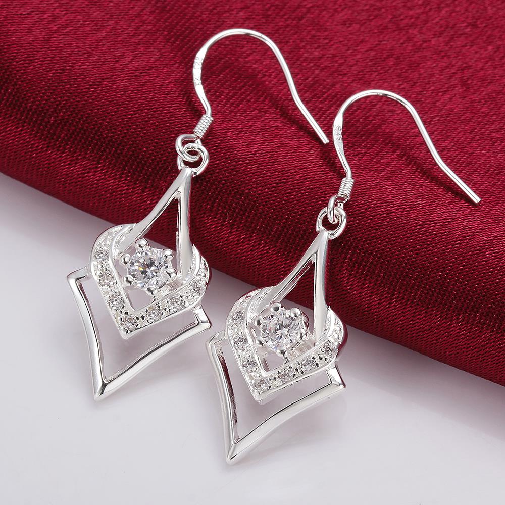 Noble 925 Sterling Silver  All-match Crystal Drop Earrings for Women Elegant Fashion Party Wedding Jewelry Holiday Gifts