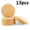 1-11pc Cup Mat Natural Round Wooden Pad Heat Resistant Non-slip Round Coaster Wine Glass Coasters Home Table DIY Decoration
