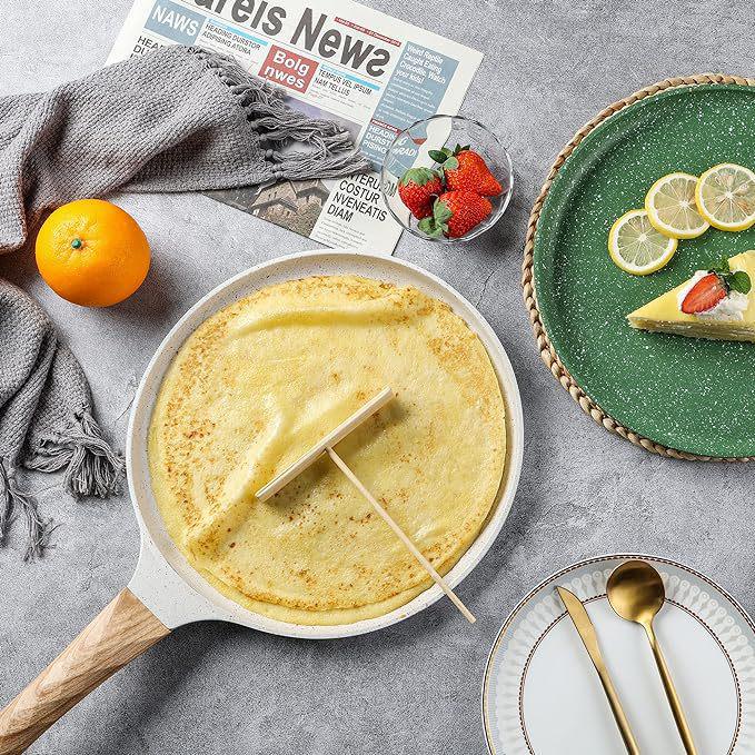 Non-stick Universal Frying Pan for Pizza, Pancakes, Dumplings - Compatible with Gas and Induction Cooktops