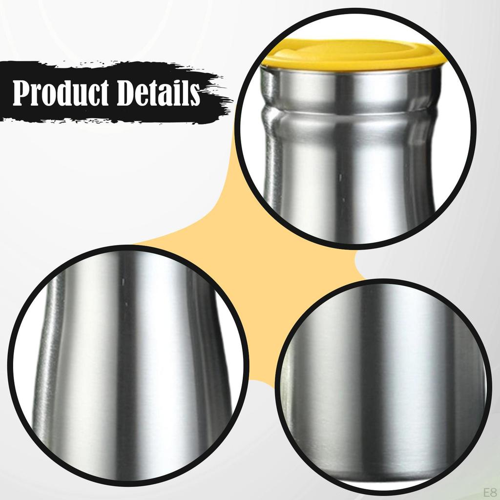 0.8 Liter Stainless Steel Insulated Carafe, Coffee Pot for Cold Drinks, Leakproof Lid, Beverage