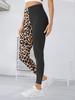 Pocket Style High-Waisted Yoga Pants Women's Leopard Print Fitness High-Stretch Butt-Lifting Sports Leggings