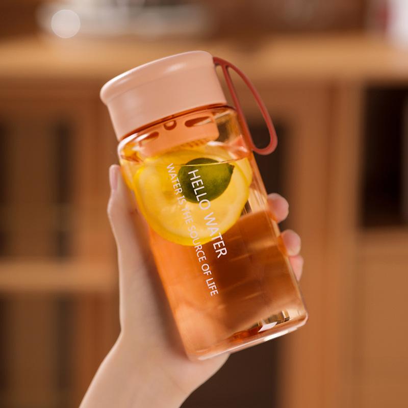 

Plastic Water Cup Outdoor Universal Portable Sports Handheld Cup Summer Female Student Large Capacity Cup 600ml оранжевый