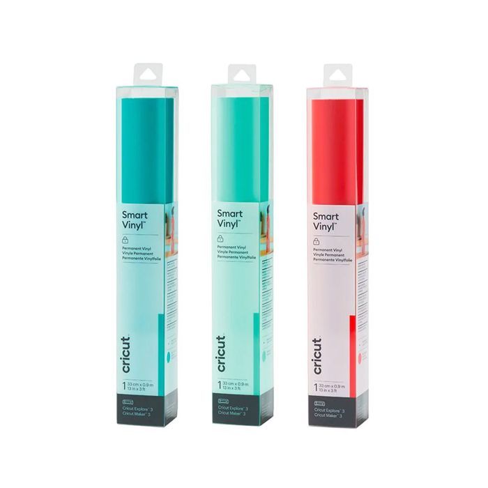 3 Permanent Vinyls 91 X 33 Cm - Mint, Red, Aqua