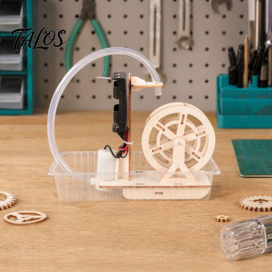DIY Water Wheel Model, Handmade Water Wheel Craft, Water Wheel Building Educational STEM Toy, Physics Teaching Aid for Classroom