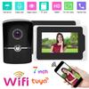 1080P Wifi Video Doorbell 7in TFT LCD Display 2 Monitors 110 Degrees  Wide Angle Waterproof Night Vision