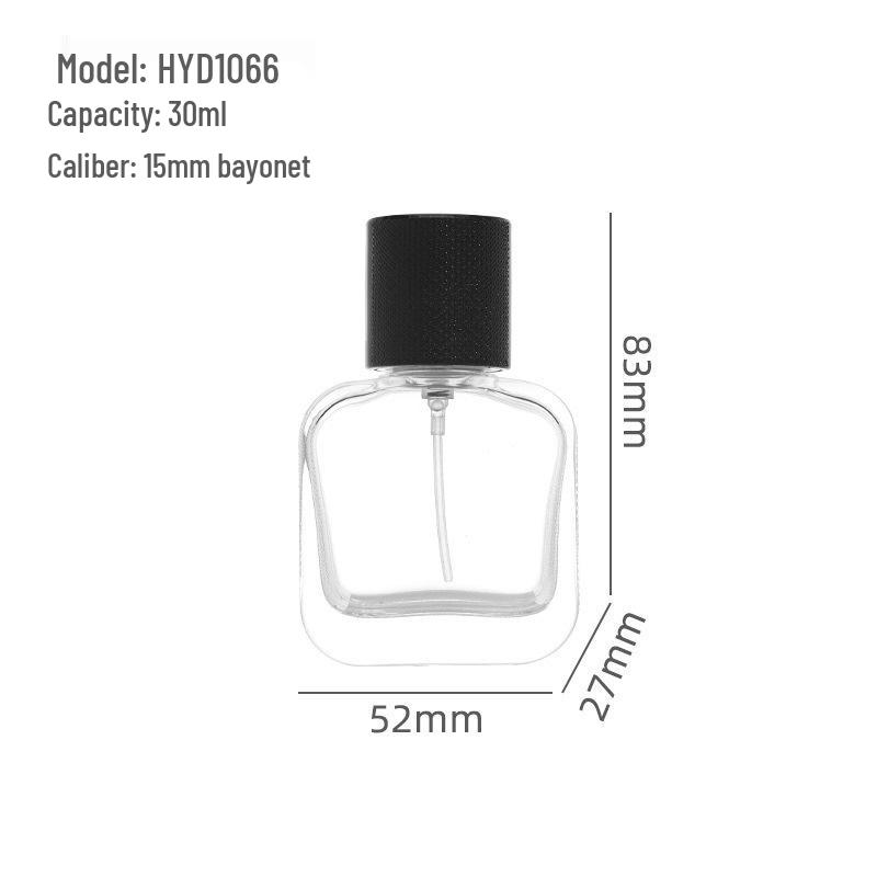 

High-End Crocodile Pattern Square Perfume Spray Bottle with Lid, Refillable Glass Container