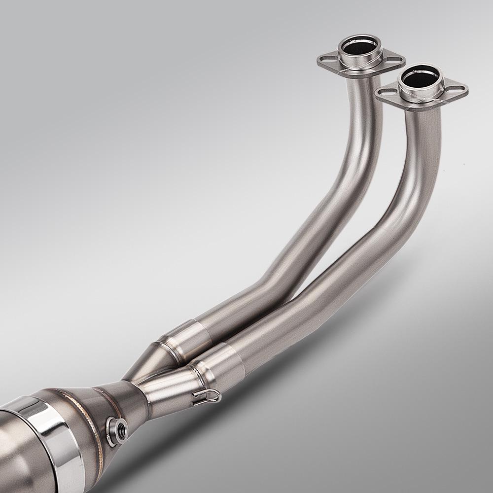 Stainless Steel Double Oxygen Port Muffler for TMAX530/560 with Backpressure Chamber Front & Rear Sections