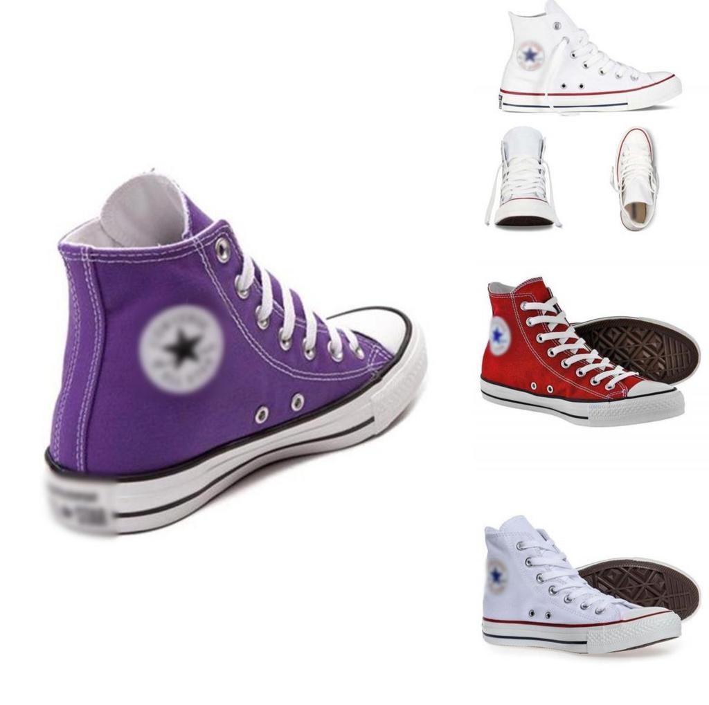 Sneakers Alte Classiche in Tela per Uomo e Donna con Suola in Gomma per Uso Casual