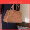 Vintage European Style Tote Bag With Suede Material For Daily Use