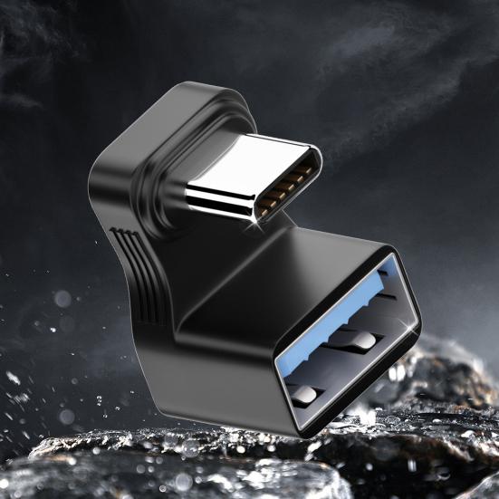 100W Type-C Otg Adapter Shape Resolution 10Gbps Data High Speed 4K Transfer U 180 Degree Angled