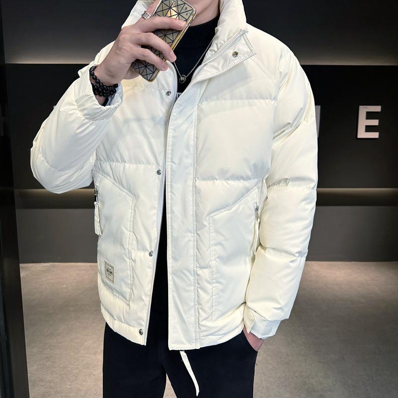 Stand-up Collar Down Jacket Men's Winter Thickened Warm and Cold 50% White Duck Down Casual Cold-proof High-end Jacket