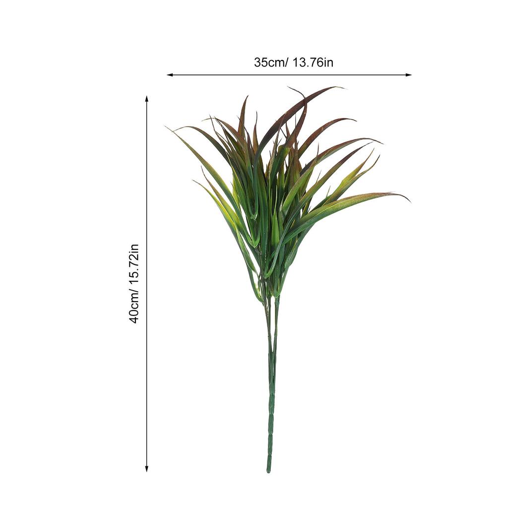 5Pcs Faux Green Grass Artificial Garden Plants Realistic Shrubs Porch Balcony Decor Landscaping Pathway
