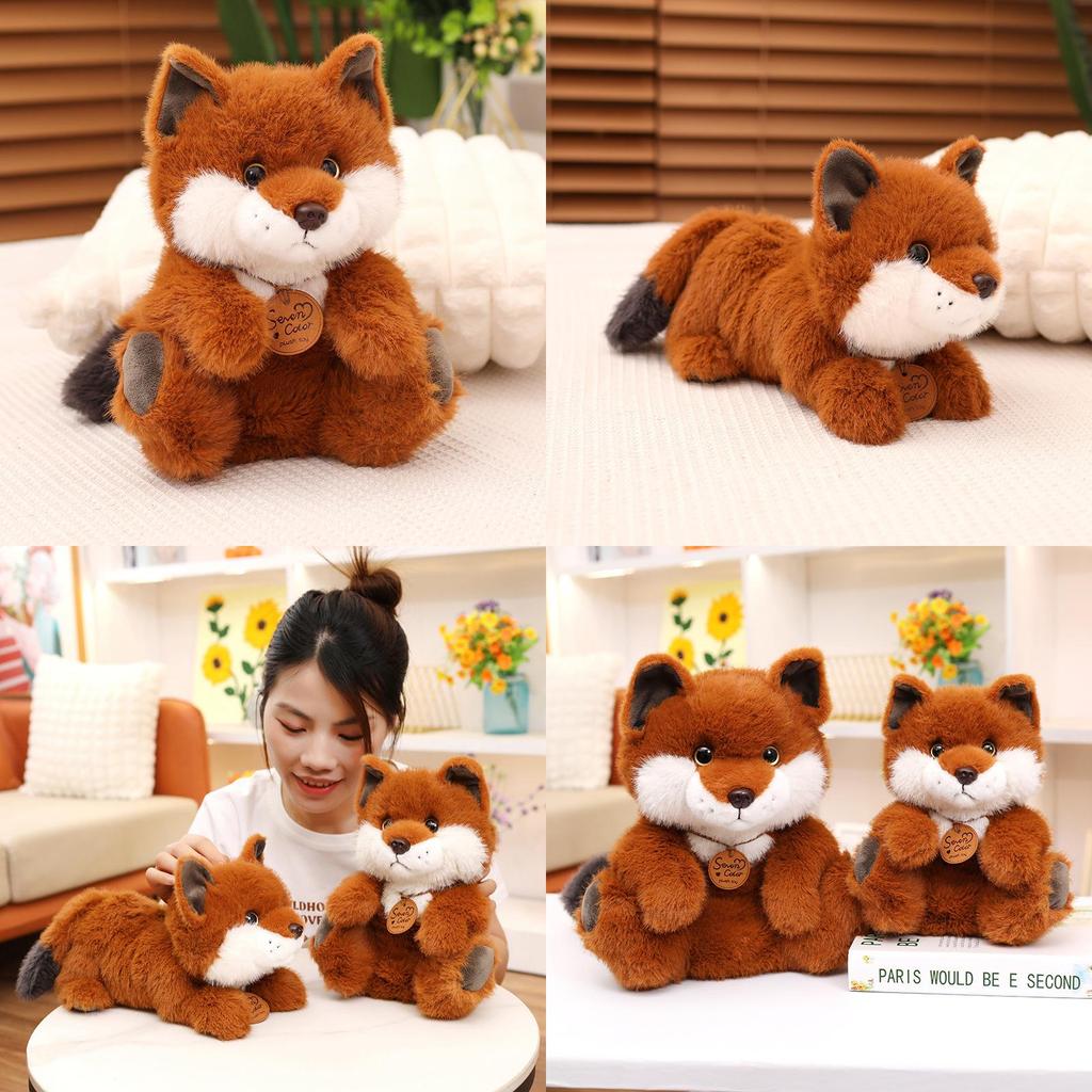 Adorable Cartoon Fox Plush Toy Cute Companion For Kids Home Decoration Soft Pillow