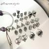 Retro Fishtail Feather Ruyi Lock Alloy Spacer Pendant for DIY Crafts