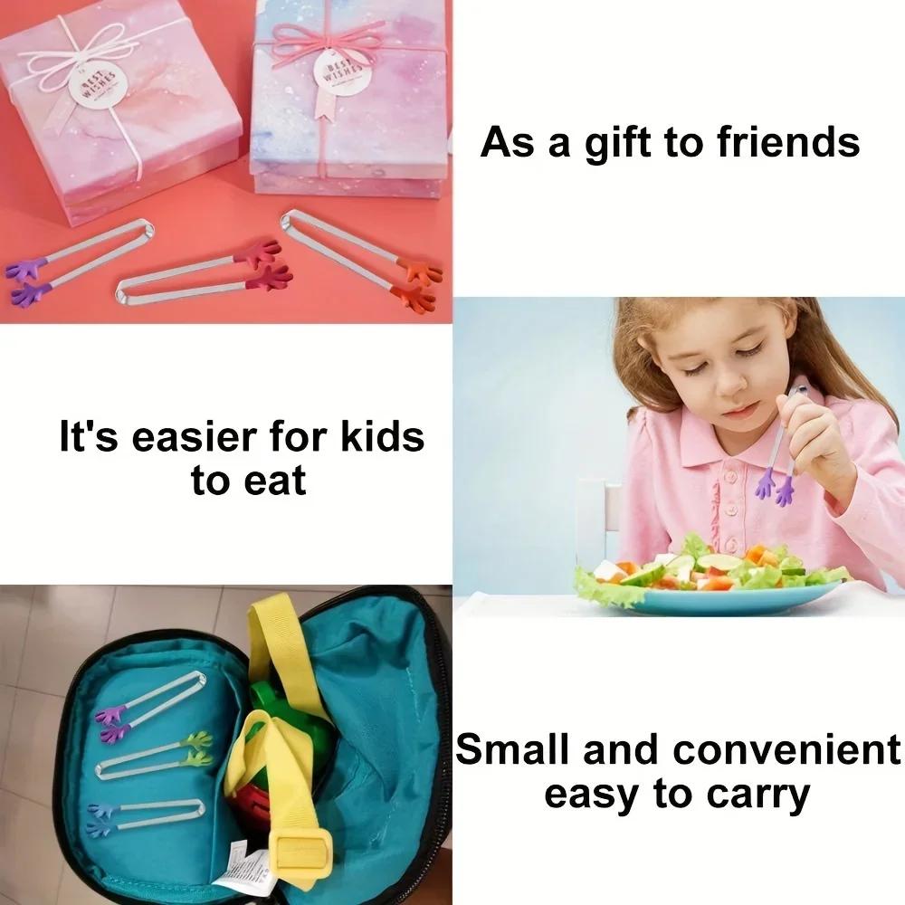 1pc Silicone Mini Tongs - Ergonomic Hand Shape Design, Compact 5Inch Size for Precise Control, Versatile for Serving Food