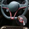 Pour 17-19 Alfa Romeo Giulia/Stelvio volant cadre en V Boîte de démarrage une touche Autocollant de décoration bouton de volant ABS