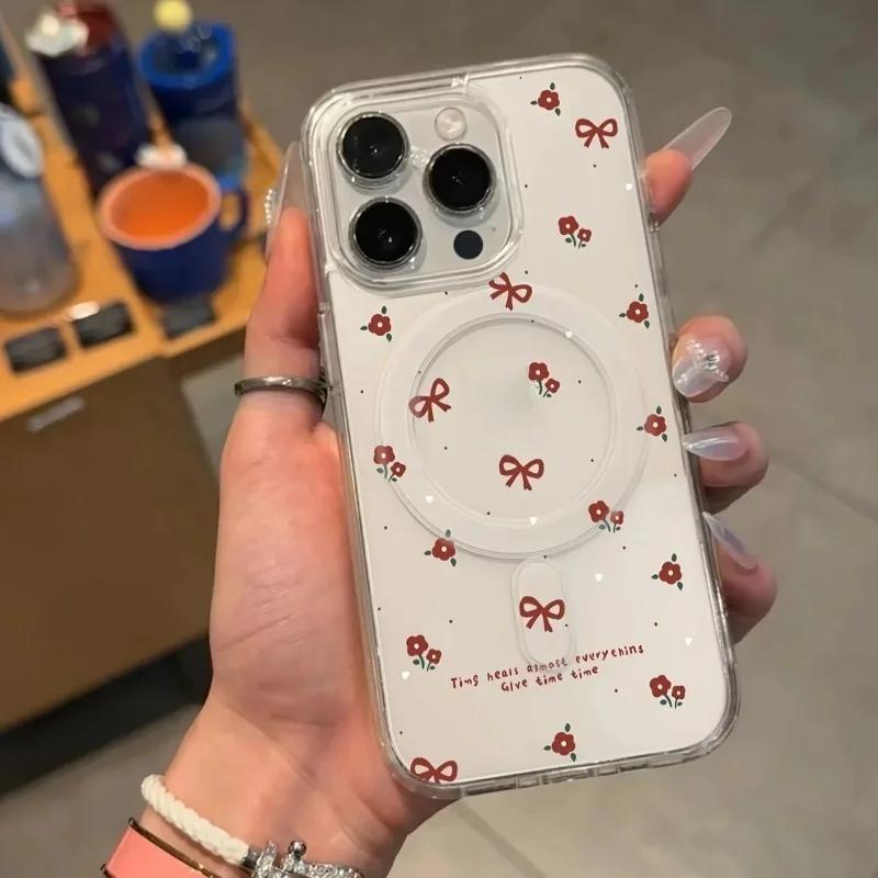 INS Lächeln Gänseblümchen Blume Magnetische Handyhülle für Iphone 16 Pro Max 16E 11 12 13 14 15 Pro Max 12 13 Mini 16 Plus für Magsafe Hülle