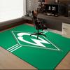 Green Werder Symbol Rug for Living Room, Game Rooms, Office, Bedroom, Office Floor Mat Playful Design, fan gifts Christmas decor