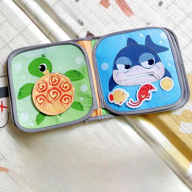 Baby Early Education Tactile Toddler Cloth Book With Tearresistant Fabric For Sensory Development