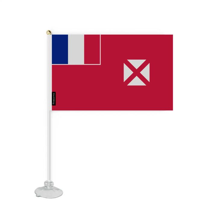 Drapeau - Wallis-et-Futuna - 20 X 30 Cm - Polyester - Ventouse - Recto/verso
