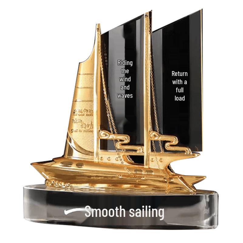Inspirational Crystal Sailboat Ornament