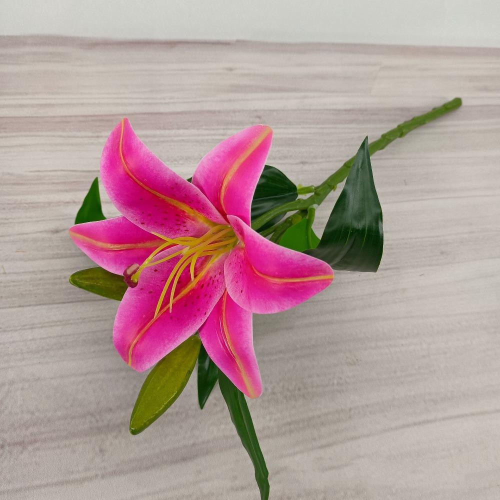 with 1pc Flowers and 2pcs Bud Artificial Lily Flower 36*15cm Fake Flowers  Home Decoration