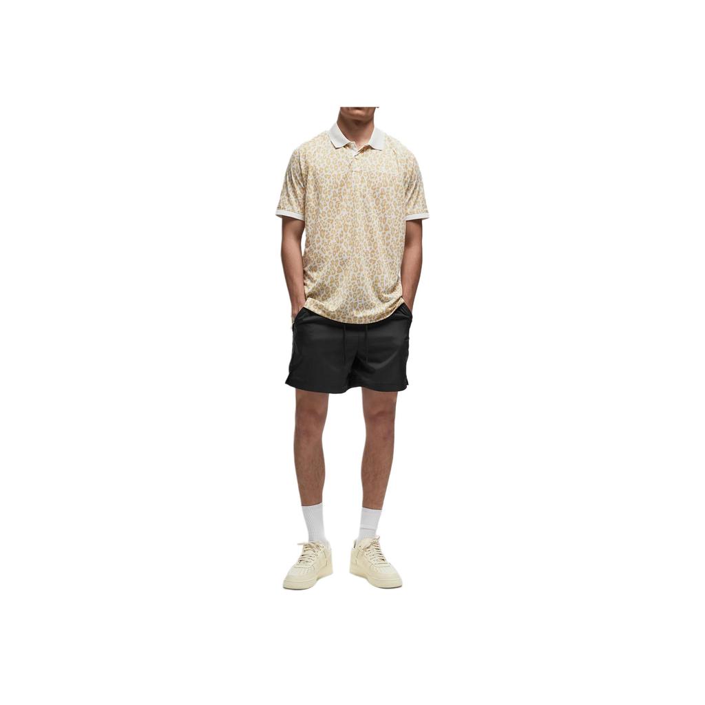 Jordan Sport All-Over Print Casual Polo Shirt Men Tops Light-Yellow FN5853-133