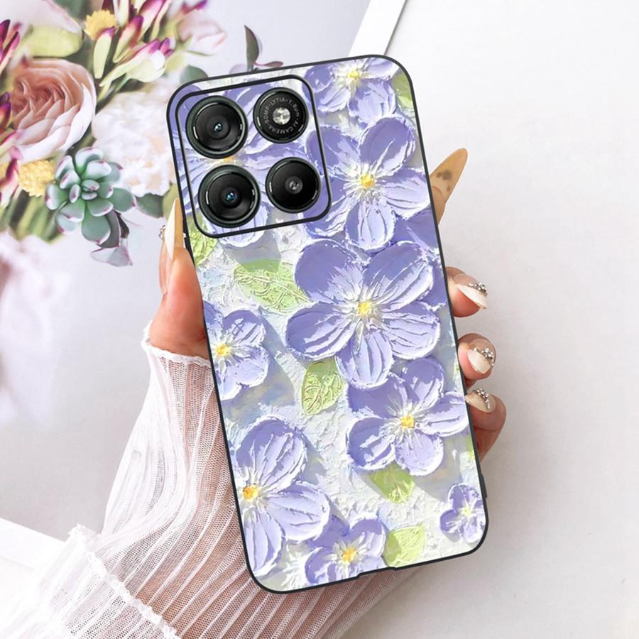 For Motorola Moto G67 MotoG77 Case New Luxury Painted Cover Black Silicone Soft Phone Case For Moto G77 G 67 Back Cover Bumper
