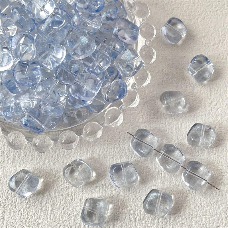 20Pcs  Irregular Square Shape  Glass Loose Beads Charms For Jewelry Making Diy Bracelet Earrings Accessories