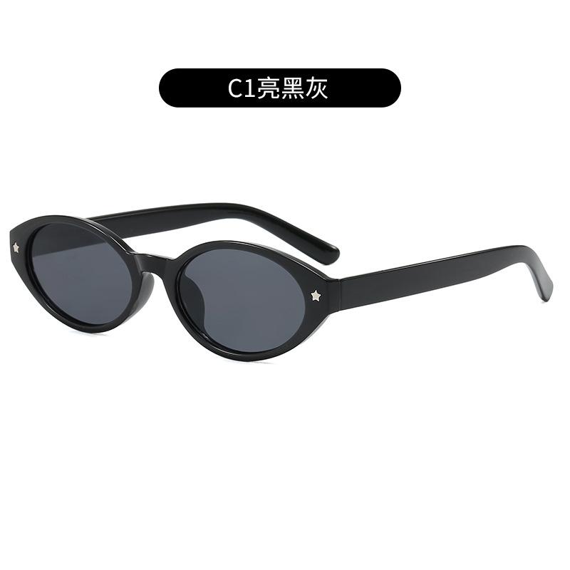 Trendy Small Oval Designer Sunglasses Women Luxury Brand Retro Black Shades Glasses Ladies Goggle UV400 Eyewear