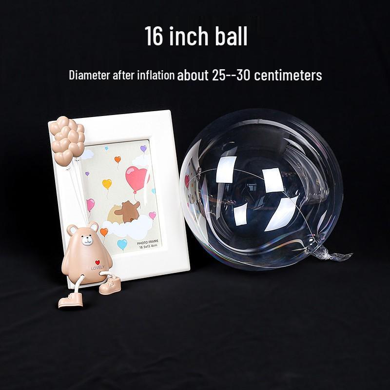 Influencer Bobo Balloon No-Stretch Bouquet - Transparent Wedding & Birthday Decoration