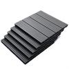 Set of 11 Interlocking Anti-Slip Outdoor Tiles in Recycled HDPE, 30x30x2.2 cm, Grey