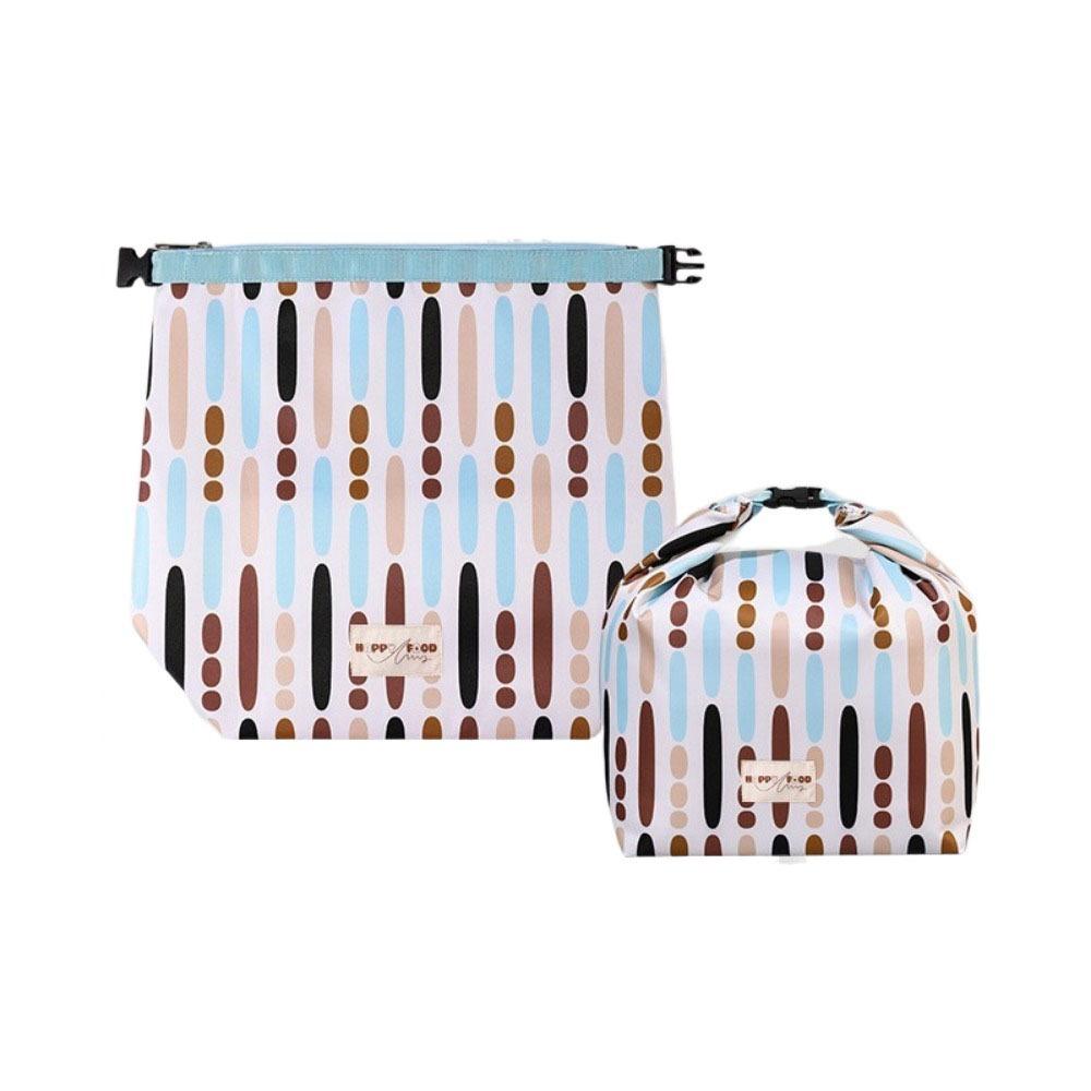 Insulated Food Box Bag Large Capacity Insulated Bag Roll Top Picnic Bag Outdoor Picnic синий