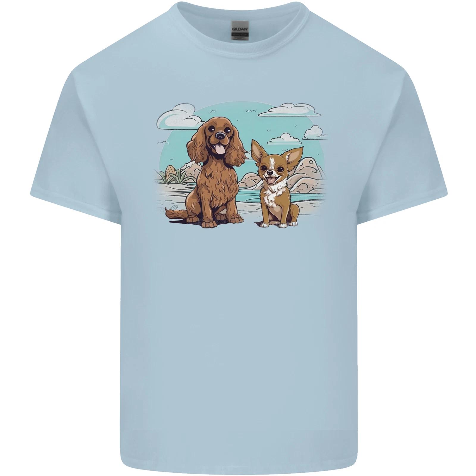 

A Chihuahua & Cocker Spaniel Dogs Kids T-Shirt Childrens 2XL