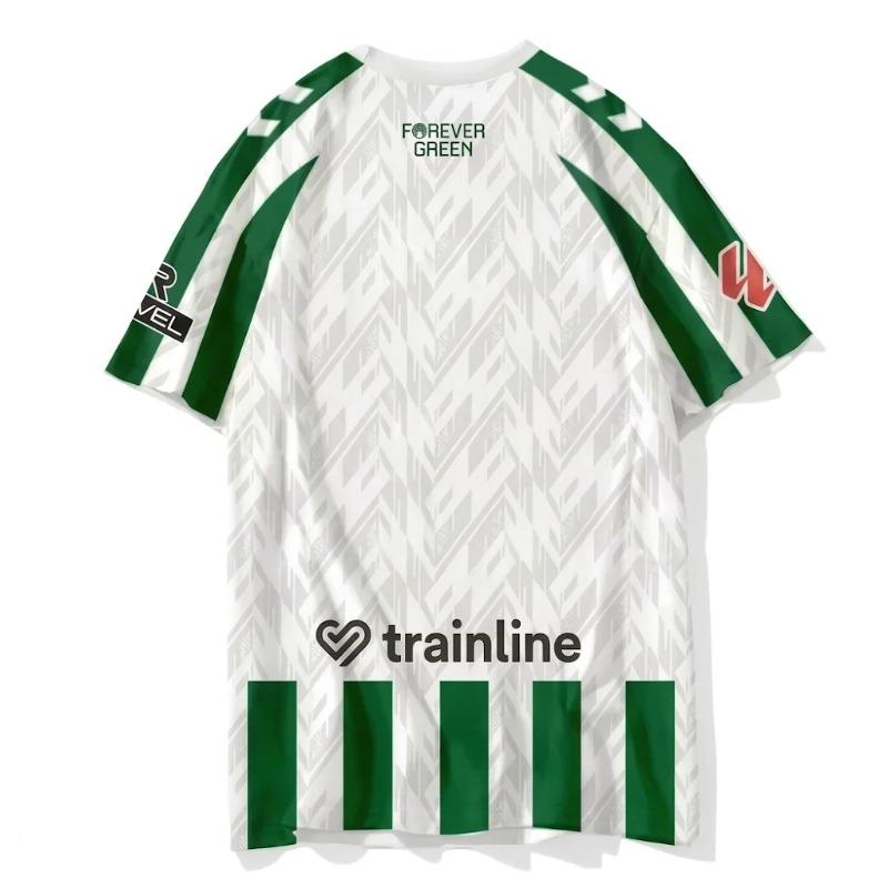 2026 Maglia da Calcio a Strisce Verdi e Bianche da Uomo Manica Corta Asciugatura Rapida Maglietta da Calcio Traspirante T-shirt Sportiva Uniforme da Allenamento di Squadra