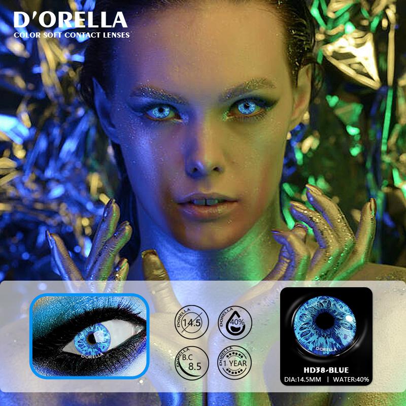 D'ORELLA 1 Paar DINOSAUR Eye Cosplay weiche Kontaktlinsen für Augen Halloween Crazy Contacts Cosmetic Contactlen