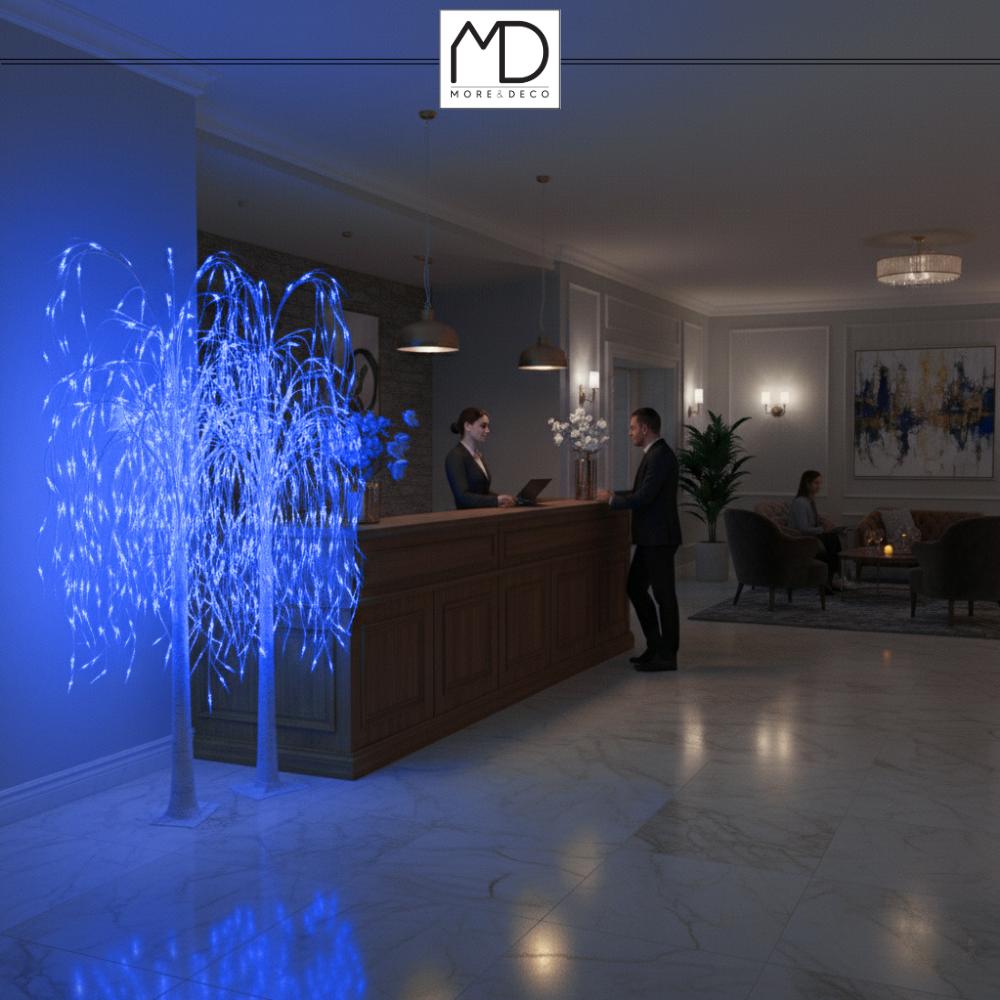 Glowing Willow 240 LED Christmas Tree Decoration 180 Cm Warm Blue Color