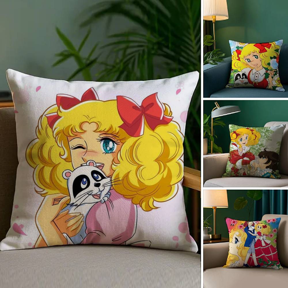 Poszewka na poduszkę Pluszowa tkanina Miękka Dwustronny nadruk Anime C-Candy Candy Poszewka na poduszkę na sofę Poduszki dekoracyjne